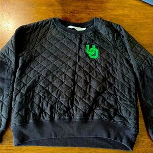 BOXERCRAFT Black University of Oregon Women’s Quilted Sweatshirt w/patches XS